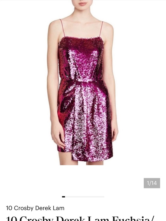 10 Crosby Derek Lam Dresses & Skirts - 10 Crosby Derek Lam Metallic Fuchsia Sequin Mini Dress